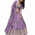 Women's Festival Special Vichitra Silk Embroidery Sequence & Thread Work Lehenga Choli