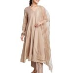 Women's Embroidered Anarkali Kurta Set with Organza Dupatta (Available in Plus Sizes)