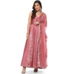 Women Art Silk Layered Printed Suit Set