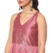 Women Art Silk Layered Printed Suit Set - Image 4