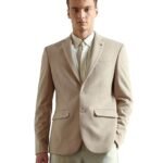 Men Zero Calorie Slim fit Textured Blazer