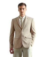 Men Zero Calorie Slim fit Textured Blazer