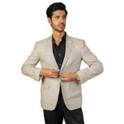 Mens Linen Cream Blazer