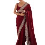 Women's Vichitra Silk Embellished Saree With Unstitched Blouse Piece (RADHA5001_RX_Parent)