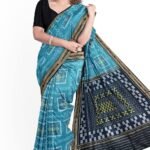 Women's Ikat Silk Saree With Blouse Piece (Nuapatanapata_Multicolour)