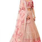 Women's Soft Net Lehenga Choli With Dupatta (PINK_ZC7706_Unstitched)