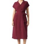Women's Polyester Modern Calf Length Dress