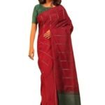 Women's soft & lightweight magenta color benarasi handloom saree