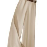 Woman Pants Women's Formal Office Korean | Black Track Pant Beige| Straight | Cotton Spandex Stretchable Trouser | High-Waisted Bottom Wear
