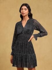 Black Solid Dress - Image 4