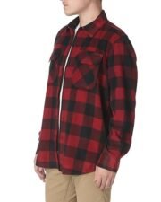 Men's Authentics Long Sleeve Plaid Fleece Shirt, Red Buffalo Plaid, 3X - Image 2