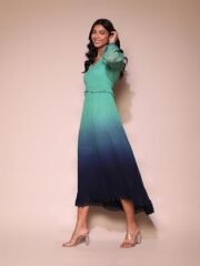 Teal Ombre Long Dress - Image 2