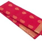 Women's Silk Sarees – Cherry color – 75% Pure Silk - Soft Silk