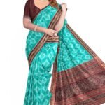 Women's Cotton Saree Odisha Handloom Handmade Pure Cotton Khandua Natural Cotton Ikat Sambalpuri Saree For Women ikat Handloom Saree For Women 5SE9BC-528