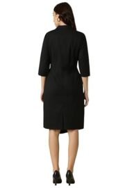 Women Black Solid Formal Dress - Image 3