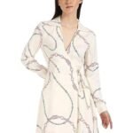 Viscose Spread Collar Wrap Dress