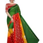 Women's Fashion Art Silk Saree With Blouse, GREEN