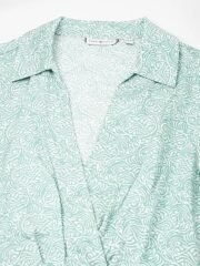 Viscose Spread Collar A-Line Dress - Image 2