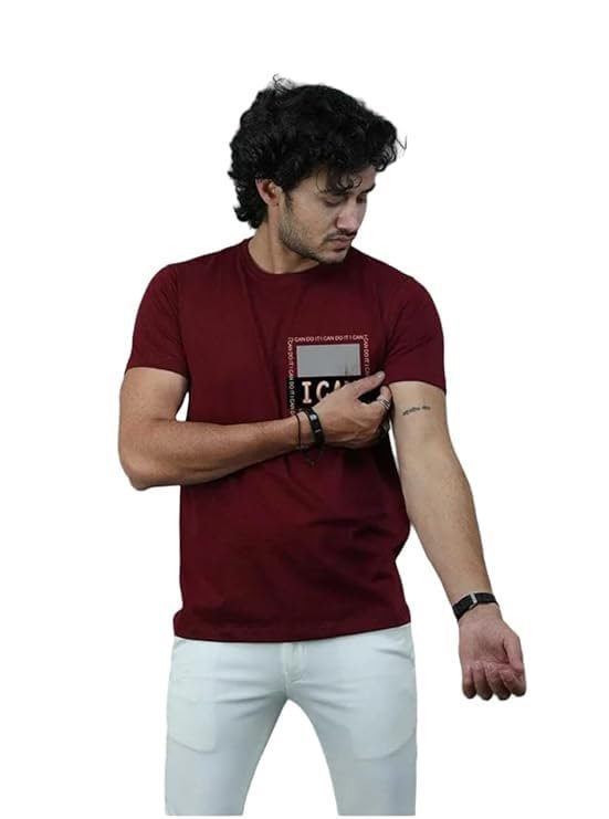 Tshirt for Men Half Sleeves, Round Neck, Fabric Cotton, Comfortable, Casual, Tee T-Shirt for Men