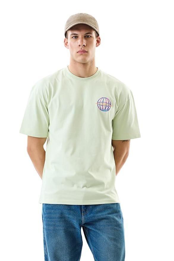 Men T-Shirt | Oversized Fit Graphic Print Design | 100% Cotton Fabric with Breathable & Lightweight Features | Casual & Streetwear Style