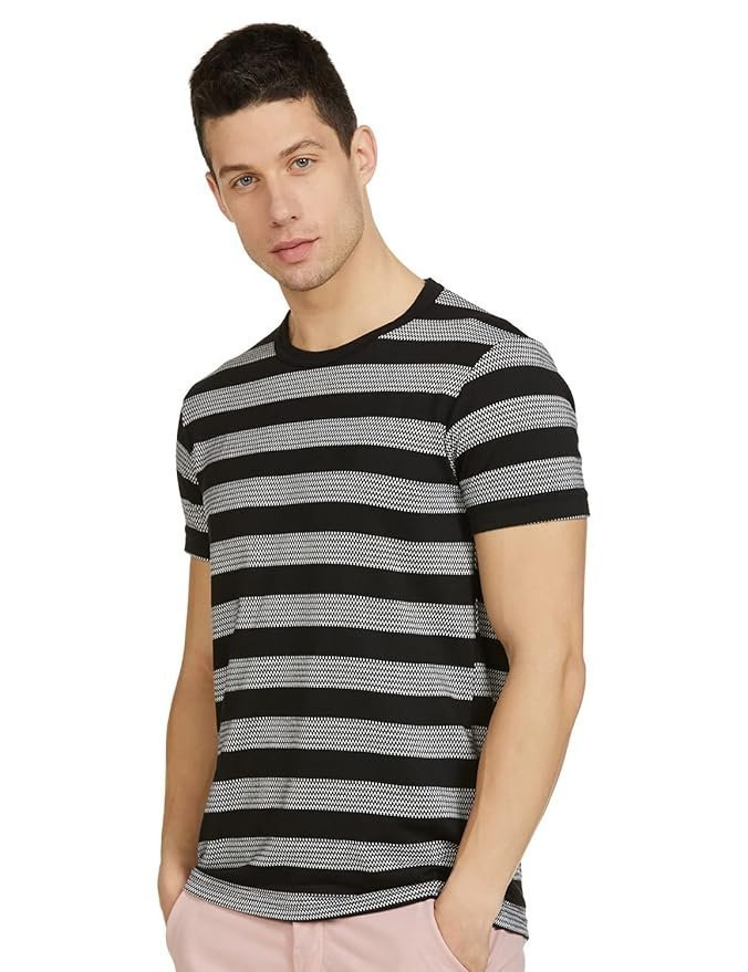 Men's Cotton Blended Regular Fit Round Neck T-Shirt-P180