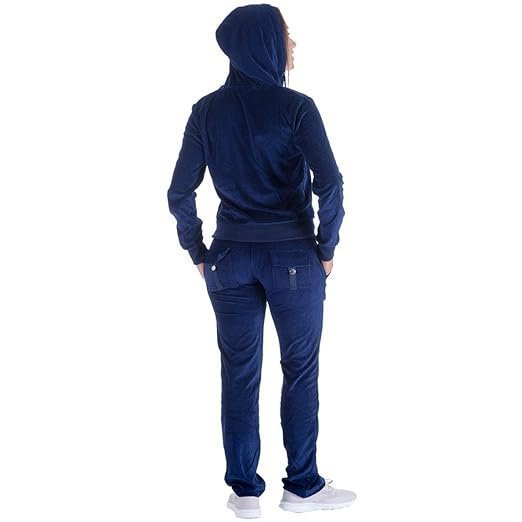 Velour Tracksuit Womens 2 Pieces Joggers Outfits Jogging Sweatsuits Set Soft Sports Sweat Suits Pants - Image 3