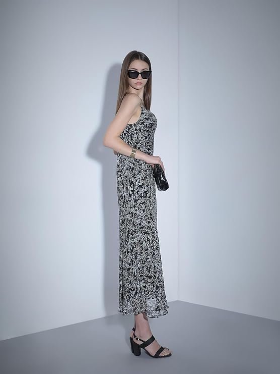 Women Floral Print Shift Midi Dress - Image 2