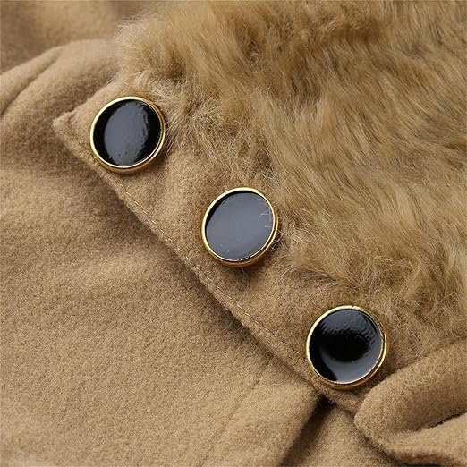 Women's Long Winter Coat with Fur Trim Cotton Lining Windproof Warm Jacket with Zipper - Image 3
