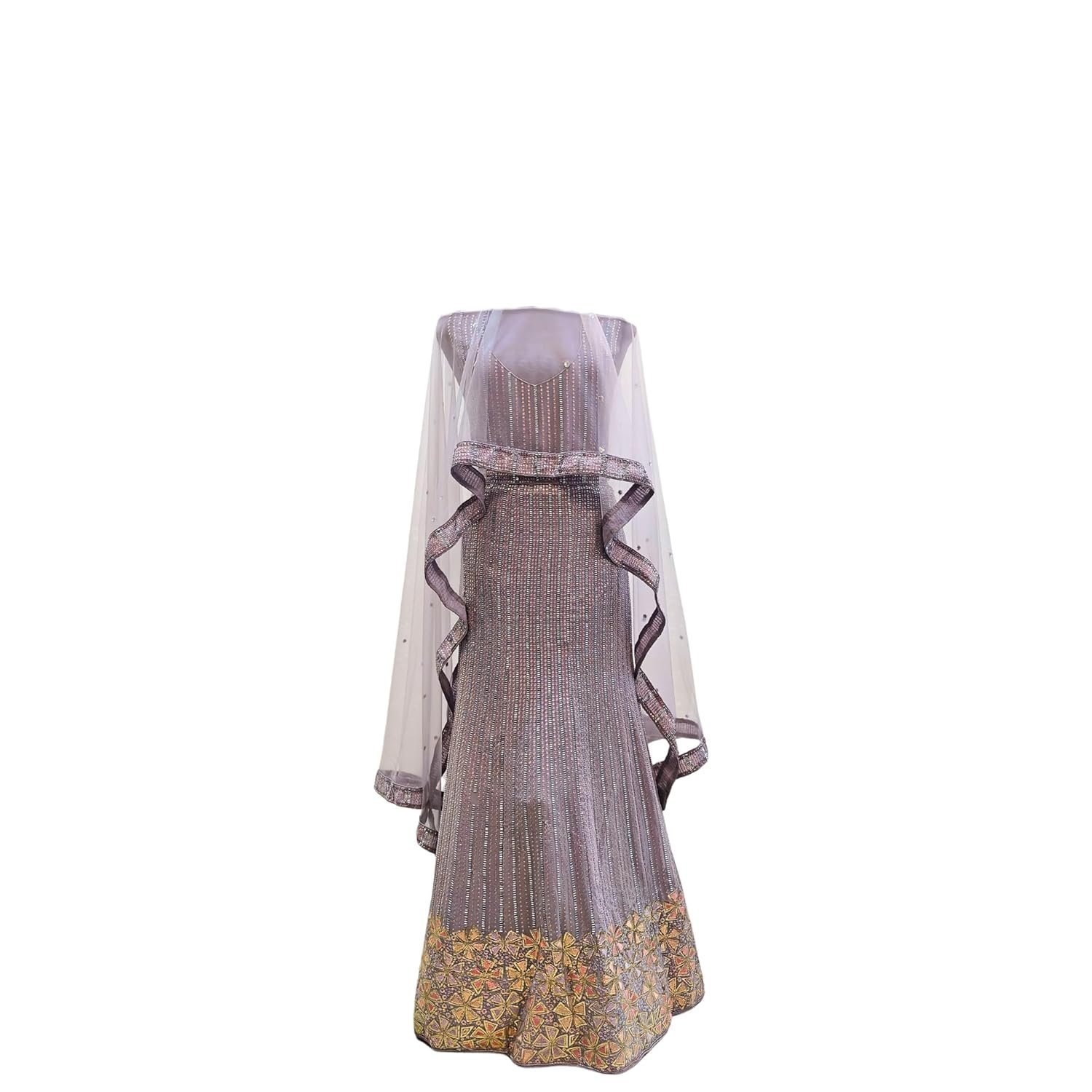 Women's Semi Stitched Georgette Lehenga Choli And Dupatta Set From Dishanya Fashion Store